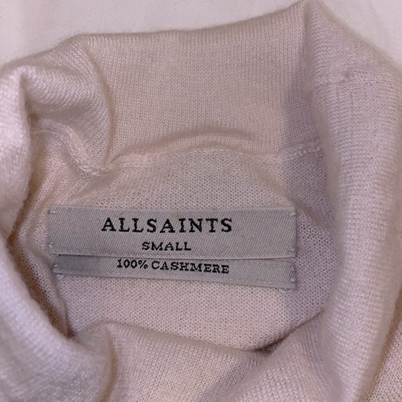 All saints Light Pink Womens raven funnel sweater NWOT small - Picture 2 of 3